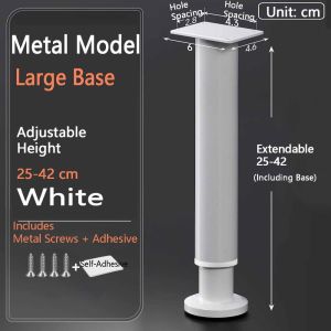 JOMEY Heavy-Duty Furniture Support Legs Adjustable Height Load-Bearing Sofa Leg Bracket Sturdy Floor Protector Bed Beam Support Leg Bed Frame Support