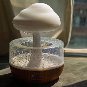 Colorful Rain Cloud Humidifier Mushroom Shape Sleep Atmosphere Lamp Raindrop Light