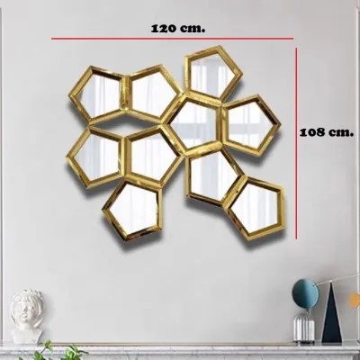CT218G019 SOSHOKU กระจกรังผึ้ง กระจก Mirror ตกแต่งผนัง ตกแต่งบ้าน ร้านอาหาร Wall decoration เสริมฮวงจุ้ย