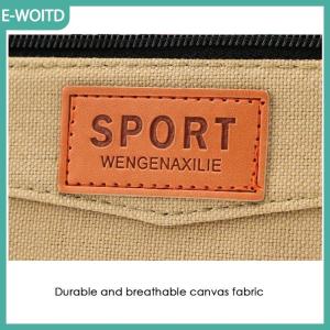 【E-WOITD】 Ví Ví Hai Lớp Người Đàn Ông Điện Thoại Túi Vành Đai Pouch Ngang Điện Thoại Di Động Pouch Vải Người Đàn Ông Giản Dị Eo Gói Thể Thao Ngoài Trời