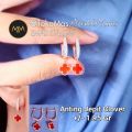 Anting jepit italy van cleef emas rosegold 750 kadar 17k. 