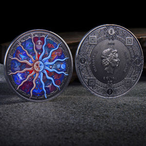 【discount store】Twelve Zodiac Challenge Silver Coin The Sign of Zodiac Constellation Colorful Souvenir Coins