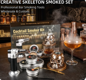 Premium Cocktail Smoker Wood Chips Set Cherry Oak Pecan Apple - Natural Wood Flakes Smoking Whiskey