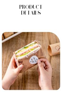 Set 100 cái túi gói bánh sandwich trong suốt tự dính
