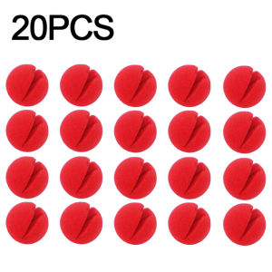 Polocat 1-20pcs Red Ball Foam Clown Nose Halloween Party Cosplay Costume Circus Props Festival Make Up Clown Nose Performance Decoration