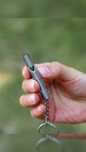 Klimo High-frequency Whistle Keychain Aluminum Alloy Outdoor Bird Parrot Training Whistle 1Pc