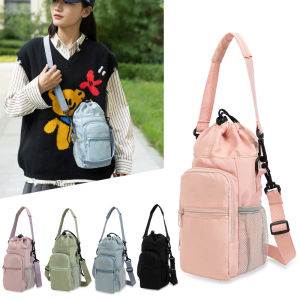 800-1000ML Water Bottle Bag with Strap Portable Bottle Holder Outdoor Water Bottle Bag with Pocket Carrier Bag