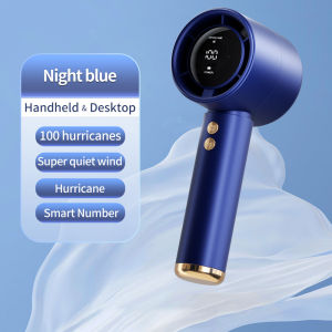 Handheld small fan ice-feeling high-speed small wind gun USB charging fan 100 gears high wind force silent digital display multi-function手持小风扇