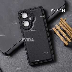 Luxury Case Leather Pro Kamera Black Vivo Y27 4G