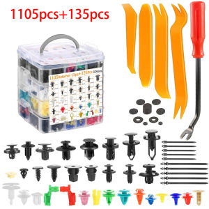 IFASEN 1240/725/723/100pcs Car Rivet Bumper Fender Plastic Trim Fastener Retainer Fixing Push Clip Bumper Fender Liner Retainers Fenders Liner Trims Clips