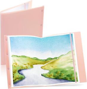 M&G A3 30-Pocket Binder with Plastic Sleeves(Green),19.6x12.2 inchHeavy Duty Art Portfolio Folder with Clear Sheet Protectors,Presentation Display Book for Artwork Document Organizer