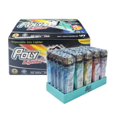 Poly ไฟแช็กก๊าซ รุ่น White Head ชนิดหุ้ม (25 แถม 1) ราคาโรงงาน