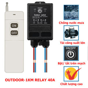Công tắc điều khiển từ xa [CHỐNG NƯỚC] 1000m (1km) /30A (3000W)/220 bộ điều khiển từ xa