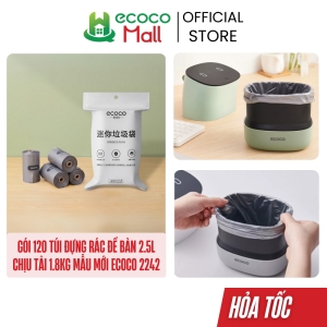 Gói 120 túi đựng rác để bàn ECOCO 25L siêu dai chịu tải lên đến 18kg mẫu mới 2242
