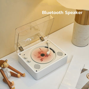 เครื่องเล่นซีดีวินเทจพร้อมชุดกลองแบบพับได้และบลูทูธ-เครื่องเล่น CD/DVD/MP3แบบพกพาพร้อม AUX USBรีโมทคอนโทรลและ2000MAh B-Attery