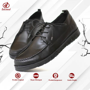 DOLCIMOD - Sepatu Kulit Pria Casual Kerja Kantor Semi Boots Temali Cowok Keren Buat Gaya Oxford Acara Resmi Formal Kantor Kerja Dinas PDH Import Distro Delta Fashion Style Terbaru Emory Finotti Bikers Adventure