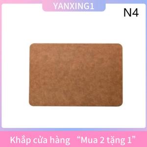 [COD] YANXING1 1pcs ánh sáng sang trọng rắn da placemat Cà Phê Nâu PU bảng Mat không thấm nước oilproof cách nhiệt tấm Bát Pad Bảng trang trí nội thất