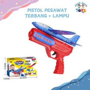 Jackjacktoys Mainan Tembak Tembakan Pesawat Anak Pistol Pistolan Pesawat Terbang Terdapat Lampu Plane Gun Aircraft