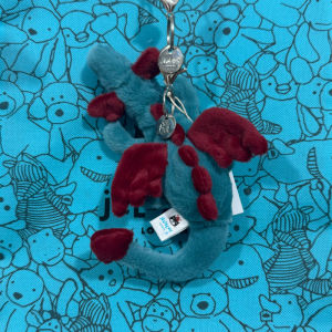 Vương Quốc Anh Jellycat Móc khóa túi xách hình rồng bầu trời thú nhồi bông móc treo quà tặng chìa khóa quà sinh nhật mùa xuân hè cho người mới sinh.
