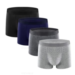Mens Boxer Briefs 95% Cotton Stretch 3D Contour Pouch No Tag Underwear for Men