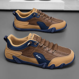 Mens Casual Shoes Fashionable and Versatile Slip-On Slip-Ons Suitable for Outdoor Sports Daily Wear Flats-Soled Comfortable Driving Shoes Mens Shoes Walking Shoes