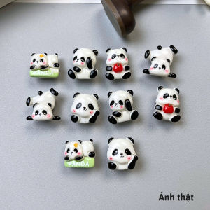 Set 10 Sticker Charm 3D chủ đề PANDA Mayto gắn Dép Cross Dép Sục Cá Sấu JB-285