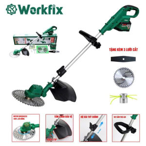 Máy cắt cỏ WORKFIX WF-GT1323BL / Không chổi than / Dài 130cm / Lưỡi 250mm