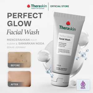 Theraskin BPOM Perfect Glow Facial Wash - Sabun Wajah Cair Glowing untuk Kulit Kusam dan Noda Bekas Jerawat dengan Niacinamide Licorice dan Lactic Acid