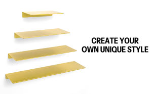 [SG] 1/2pcs Wall-Mounted Shelf Storage Rack Aluminum Alloy Bedroom Decoration Shelves No Drilling Living Room Floating Shelves