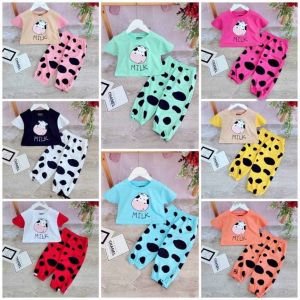 [MẪU MỚI] BỘ CỘC TAY BÒ SỮA CHẤT COTTON SIÊU ĐÁNG YÊU CHO BÉ 8-18KG. VIDEO THẬT. BIBO BABY SHOP