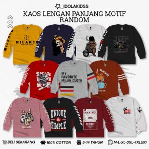 KAOS ANAK LAKI LAKI LENGAN PANJANG / BAJU DISTRO ANAK COWOK KATUN COMBED / KAOS ANAK LAKI LAKI KEREN DISTRO PREMIUM / KAOS DISTRO ANAK LAKI LAKI LENGAN PANJANG