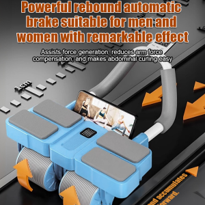 Four-Wheeled Abdominal Roller Training Fitness Equipment Abdominal Roller Plank Trainer Wheel Roller