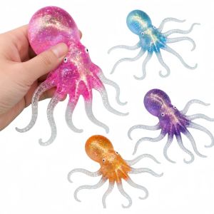 NOBLELYN 8 Claws Anti-stress Squeeze Slow Rebound Vibrant Colors Stress Relief Toy Creative Realistic Slow Rising Toy For Adults Teenager Gift