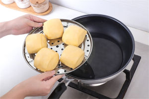 Stainless Steel Steamer Steaming Plate Food Fruit Vegetable Rack Drain Dish Cookware Tool