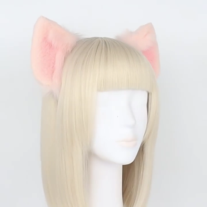 ที่คาดผมคอสเพลย์แม่บ้านแบบห่วงหูหมูที่คาดผมแบบตัวการ์ตูนแบบงอได้เครื่องประดับคอสตูมการ์ตูนสำหรับเด็กผู้หญิงชุดปาร์ตี้