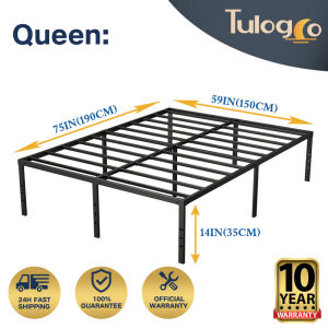 Tulogco Iron Bed Frame Metal Bed Frame Assemble Twin Bed High Load-Bearing Bed Single/Double/Queen/King Size