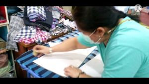 กางเกงผ้าลายขาวม้าไทยขาสั้น