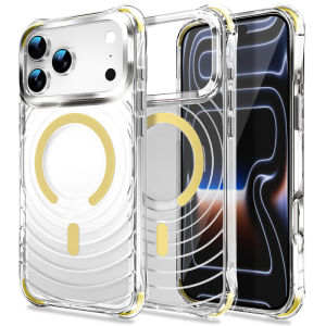 New Luxury Clear Transparent Case For iPhone 18 17 Pro Max 18Pro 17pro 5G Phone Shell Magnetic Wireless Charge Shockproof Clear Hard Cover