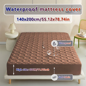  100% Waterproof Mattress Cover Quilted Cotton Bed Cover with Elastic Bands in the 4 Corners Breathable Mattress Protector