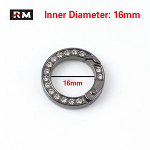 Double-Sided Diamond-Studded Spring Buckle Zinc Alloy Opening Spring Ring Bag Modification Shoulder Strap Connection Hook Buckle Fashion Clothing Luggage Accessories Car Key Ring