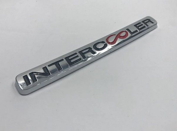 สติกเกอร์เพจโลโก้ อินเตอร์คูลเลอร์ ติด โตโยต้า ไฮลัก วีโก้ Toyota Hilux Vigo D4D * intercooler *  emblem logo 3D