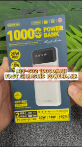 Remax RPP-502 10000mAh Powerbank 20W Fast Charging Powerbank Slim Pawer Bank Remax Powerbank Portable Power Bank