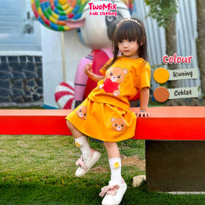 Setelan Anak Perempuan Bear Love Set 1-8 Tahun 4227