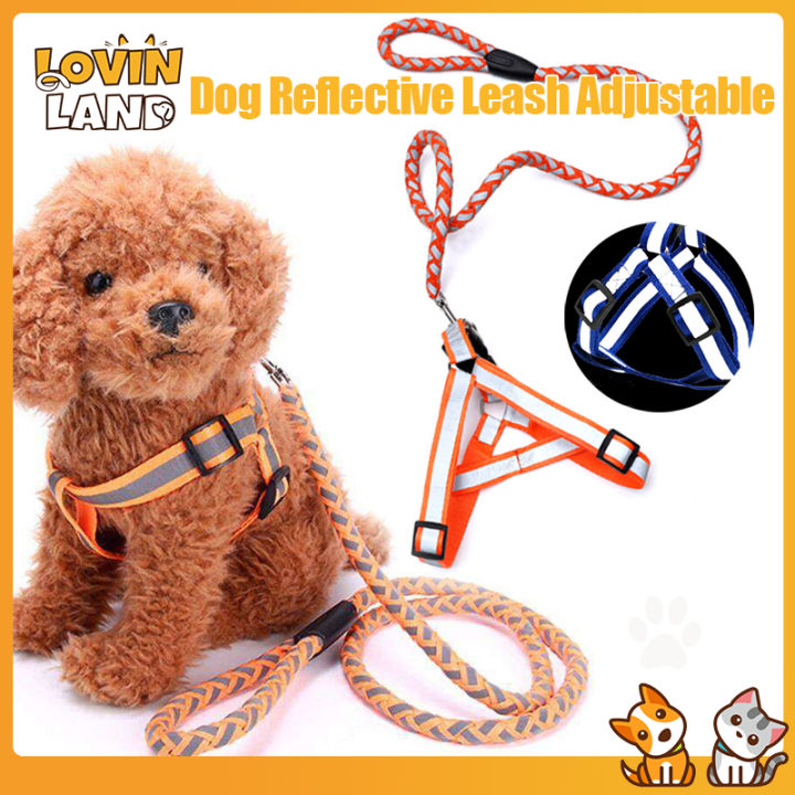 Lovinland Dog Leash Harness Adjustable Rope Woven Dog Leash for