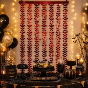 NALANILI Lấp lánh Rèm cửa trang trí cho tiệc Giáng sinh. Tua rua 1x2m Phông nền tường Cây thông Noel Dây trang trí treo hình biểu ngữ cho tiệc Trang trí nhà cửa