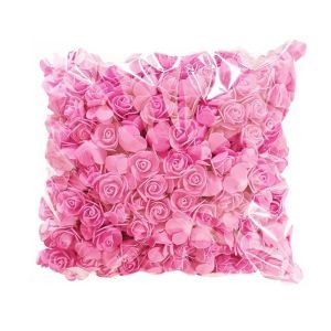 MACRAMEX 100Pcs 3.5cm Artificial Flowers Handmade Foam Foam Rose Heads Gift Flower Head Foam Rose Home Decor
