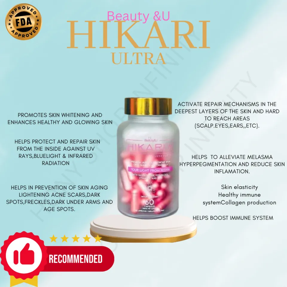 hikari ultra glutathione benefits Aurum Premium for Skin Support, 30 Capsules Hikari Ultra White Kojic