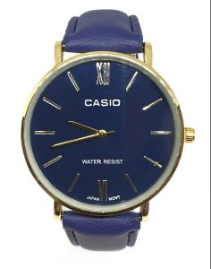 (พร้อมกล่อง) CASIO นาฬิกาข้อมือCASIO นาฬิกาแฟชั่นชายและหญิง กันน้ํา นาฬิกาข้อมือผู้ชาย สายหนัง ขอบทอง ควอตซ์ชายหญิง RC624