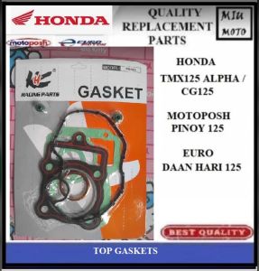 HONDA TMX 125 ALPHA RUSI CG125 TC125 PINOY 125 TOP OVERHAULING GASKETS TOP GASKETS - MIUMOTO