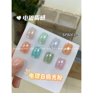 电镀月光粉New Moon Powder Pearl Mirror Powder Nail Art 海莉同款镜面美甲魔镜粉电镀白极光粉仙气显白珍珠粉镜面粉月光粉